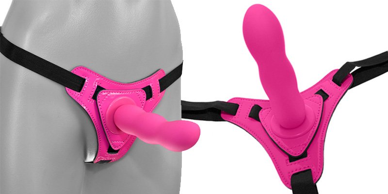 Bondara Pink Silicone Strap-On Set